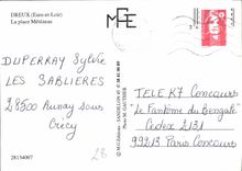 CPM Dreux Eure et Loir La place Metezeau 