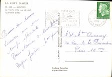 CPM Menton La Vieille Ville vue de nuit 