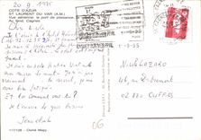 CPM Cote d'Azur St Laurent du Var Vue aerienne le port de plaisance au fond Cagnes 