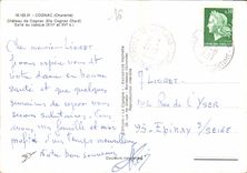 CPM Cognac Charente Chateau de Cognac Ets Cognac Otard Salle au Casque