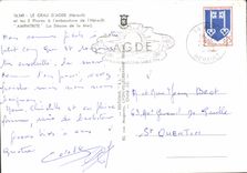 CPM Le Grau d'Agde Herault et les 2 Phares a l'embouchure de l'herault Amphitrite La Deesse de la Me
