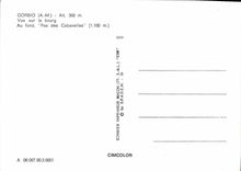 CPM Gorbio Vue sur le bourg Au fond Pas des Cabanelles 