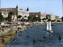 CPM Cannes La Plage la Croisette et les grands hotels 