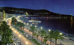 CPM Nice Cote d'Azur La Promenade des Anglais la nuit 