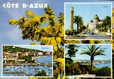 CPM Souvenir de la Cote d'Azur Nice Cannes Antibes 