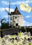 CPM Paysages de Provence Le Moulin d'Alphonse Daudet a Fontvieille 