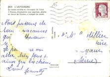 CPM L'Auvergne Le Casse croute en revenant de foire Folklore