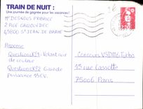 CPM Train de nuit Une journee de gagnee pour les vacances SNCF