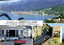 CPM Saluti da Ponte S Luigi Frontiera Italo Francese 