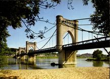 CPM Langeais I et L le Pont suspendu sur la Loire 