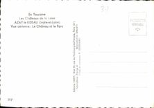 CPM En Touraine les Chateaux de la Loire Azay le Rideau Indre et Loire vue aerienne le Chateau et le