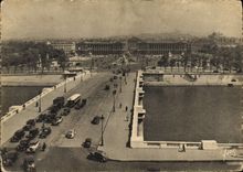 CPM Paris Pont et Place de la Concorde a l'Horizon butte Montmartre 