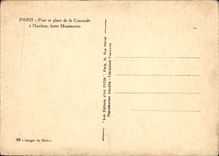 CPM Paris Pont et Place de la Concorde a l'Horizon butte Montmartre 