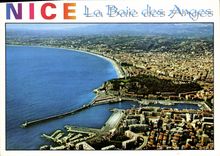 CPM Cote d'Azur Nice Alpes Maritimes la Baie des Anges vue du ciel 