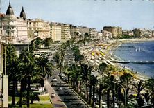 CPM La Cote d'Azur cannes A M la Croisette la Plage le Carito le Miramar et le Martinez 