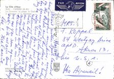 CPM La Cote d'Azur cannes A M la Croisette la Plage le Carito le Miramar et le Martinez 