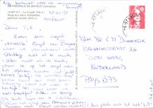 CPM Cathedrale de Bayeux Calvados la Crypte XI S Ange aux deux trompettes peinture murale XV S