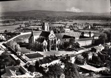 CPM Bourg en Bresse Ain vue aerienne Eglise de Brou 