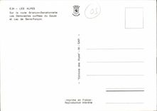 CPM Les Alpes sur la route Briancon Barcelonnette les demoiselles coiffees du Sauze et Lac de Serre 