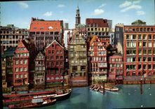 CPM Romantisches Hamburg the ancient houses on the old city's waterways are part of medieval history