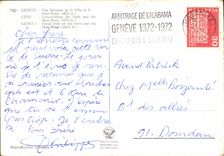 CPM Geneve vue aerienne de la Ville et le Mont Blanc 