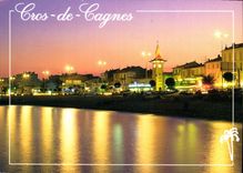 CPM La Cote d'Azur Inoubliable French Riviera Cros de Cagnes A M vue generale de nuit 