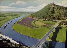 CPM Die Westfalische Pforte Blick vom Jakobsberg Wesergebirge zum Wittekindsberg Wiehen mit dem Kais