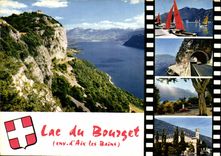 CPM Lac du Bourget Env d'Aix les Bains Lac du Bourget la Chambotte Massif de la Chartreuse et le Gra