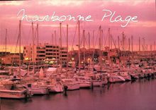 CPM Narbonne Plage Aude Crepuscule sur le Port 