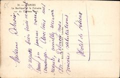 CPA Lourdes La Basilique et le Calvaire vus du Chateau Fort 