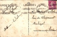 CPA Lourdes La Basilique Vue prise du Chateau Fort 