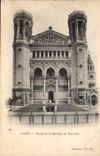 CPA Lyon Facade de la Basilique de Fourviere 