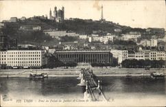 CPA Lyon Pont du Palais de Justice et Coteau de Fourviere 