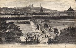 CPA Lyon Pont de la Guillotiere Hotel Dieu et Coteau de Fourviere 