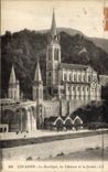 CPA Lourdes La Basilique les Piscines et la Grotte 