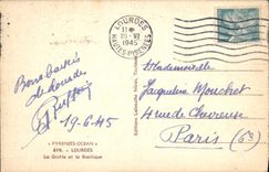 CPA Pyrenees Ocean Lourdes la Grotte et la Basilique 