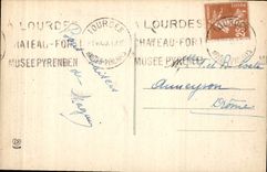 CPA Les Hautes Pyrenees Lourdes L'Esplanade le Fort Vue de la Terrasse de la Basilique 