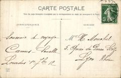 CPA Les Hautes Pyrenees Lourdes Vue generale prise des bords du Gave 