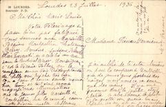 CPA Lourdes Souvenir 