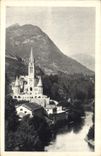 CPA Lourdes La Basilique et le Gave 