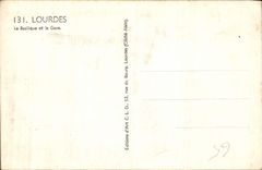 CPA Lourdes La Basilique et le Gave 