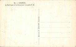CPA Lourdes la Basilique et le Monument interallie 