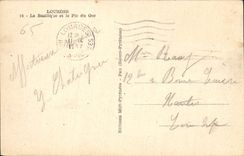 CPA Lourdes La Basilique et le Pic du Ger 