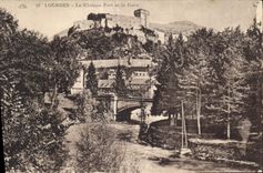 CPA Lourdes Le Chateau Fort et le Gave 