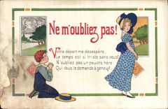 CPA Ne m'oubliez pas Enfants