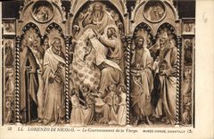 CPA Lorenzo di Nicolo Le Couronnement de la Vierge Musee Conde Chantilly 