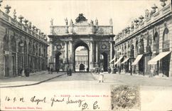 CPA Nancy L'Arc de Triomphe Rue 