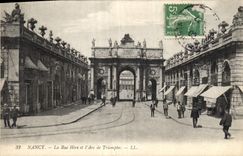 CPA Nancy La Rue Here etL'Arc de Triomphe 