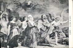 CPA Rubens La Tuite de Loth 