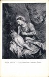 CPA Van Dyck La Vierge et l'Enfant Jesus 